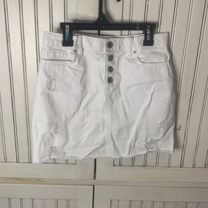 White Denim Girls Skirt